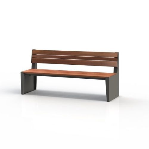 Banc public contemporain - KS1810 - Darba Spars - en acier / bois / en chêne