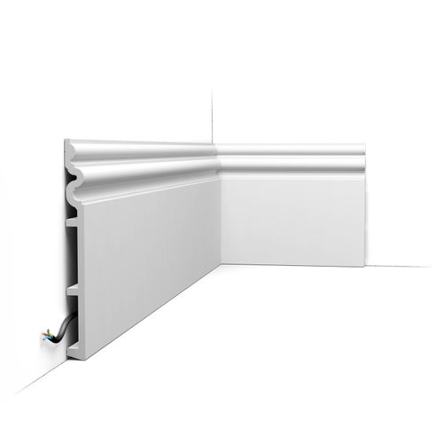 Plinthe blanche - SX193 AUTOIRE - Orac Decor® - en polymère / pour cablage électrique / décorative