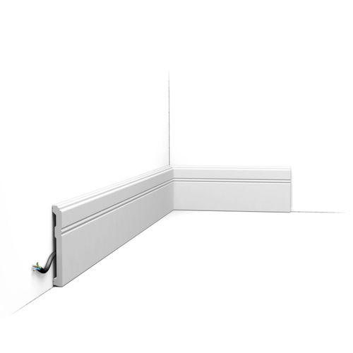 Plinthe blanche - SX105 - Orac Decor® - en polymère / moulurée / pour cablage électrique