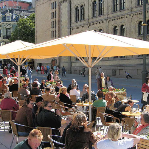 Parasol carré - SCHATTELLO - May Schirmsysteme - orientable / en tissu acrylique / en aluminium