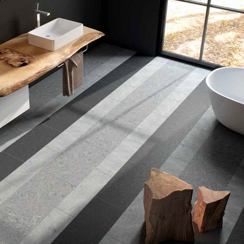 Carrelage en pierre calcaire - MADURAI - Carrières du Hainaut - mat / flammé / d'intérieur