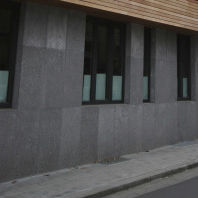 Plaquette de parement en pierre - SCLYPED - Carrières du Hainaut - d'extérieur / texturée / grise