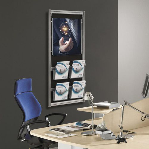 Présentoir mural - PANNELLO A PARETE INUNO - STUDIO T - en aluminium / à panneau / pour hôtel