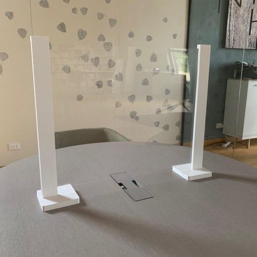 Séparateur de bureau sur bureau - PRATIKO - STUDIO T - en polycarbonate / en aluminium / de protection