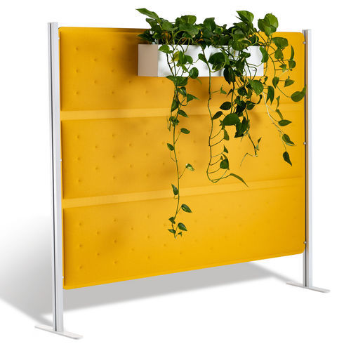 Séparateur acoustique - AIDA 120 - STUDIO T - en aluminium anodisé / en fibre de polyester / pour bureau
