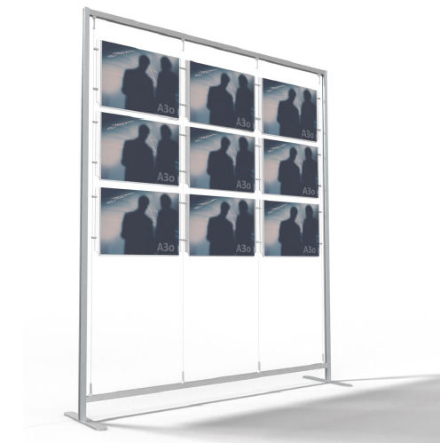 Présentoir autoportant - INUNO-CAVETTO - STUDIO T - en aluminium / en métal peint / en Plexiglas®