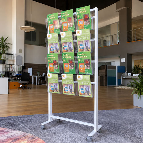 Porte-brochures pose libre - INUNOJR - STUDIO T - sur pied / en aluminium / en polystyrène