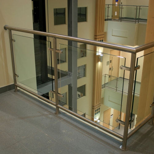 Garde-corps en inox - CRISTAL 1201 - BATTIG DESIGN - à panneaux en verre / d'intérieur / pour balcon