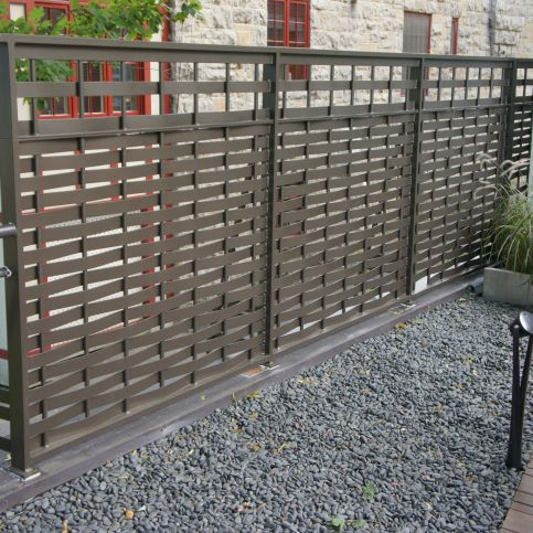 Clôture à barreaux - WOVEN 5350 - BATTIG DESIGN - de jardin / en aluminium / classique