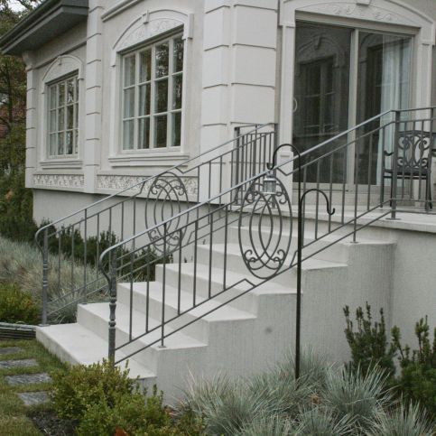 Garde-corps en fer forgé - EGG 5380-2 - BATTIG DESIGN - à barreaux / d'extérieur / pour escalier