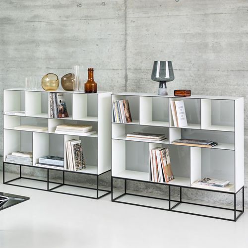 Étagère contemporaine - 52 BOX - Wogg - en bois laqué / en métal