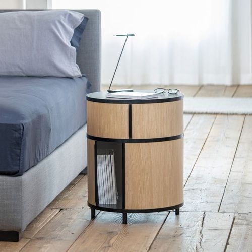 Buffet contemporain - 74 CYLINDER 50 - Wogg - en bois laqué / en chêne / en chêne naturel