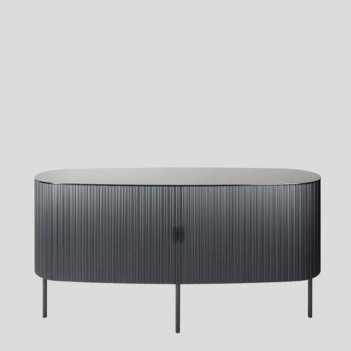 Buffet contemporain - W82  - Wogg - en aluminium / à rideaux / 4 pieds