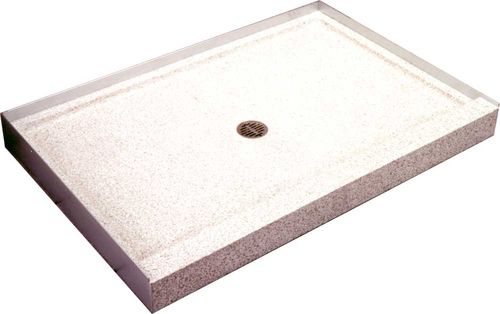 Receveur de douche rectangulaire - TERRAZZO-WARE® : SBR-4832-3F - Acorn - surélevé / en pierre naturelle