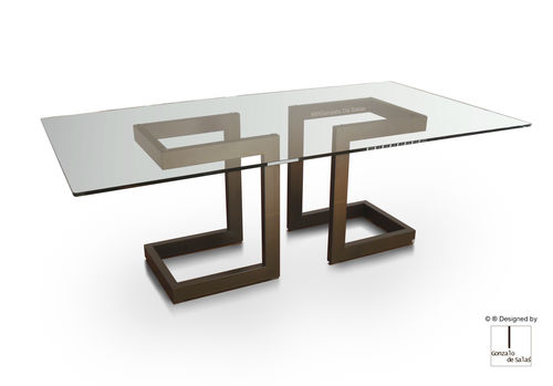 Table à manger contemporaine - LISA - GONZALO DE SALAS - en métal / en fer / en métal laqué