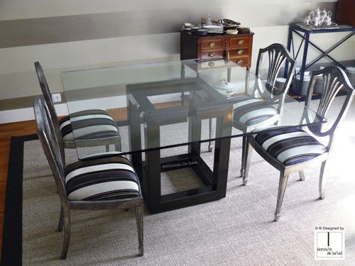 Table à manger contemporaine - LAKME - GONZALO DE SALAS - en métal / en fer / en métal laqué