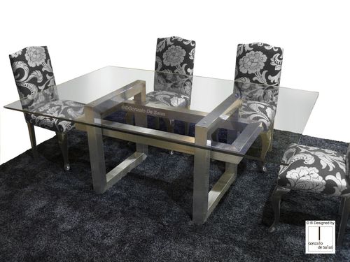 Table à manger contemporaine - DIANA - GONZALO DE SALAS - en métal / en fer / en métal laqué