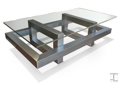 Table basse contemporaine - ELOS - GONZALO DE SALAS - en métal / en fer / en métal laqué