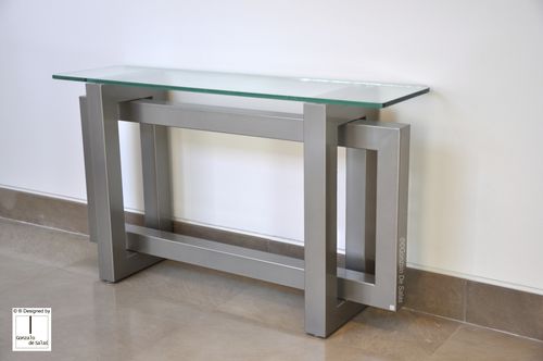 Console contemporaine - THASOS - GONZALO DE SALAS - en cristal / en fer / en métal laqué