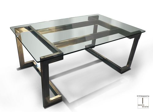 Bureau de direction - SENDAI - GONZALO DE SALAS - contemporain / en métal patiné / en inox