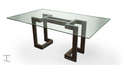 Table à manger contemporaine - SENDAI - GONZALO DE SALAS - en métal / en fer / en métal laqué