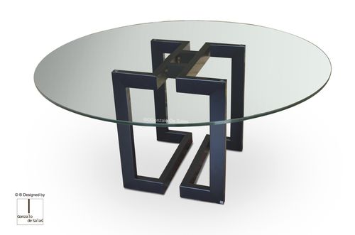Table à manger contemporaine - SENDAI - GONZALO DE SALAS - en métal / en fer / en métal laqué