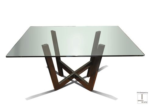 Table contemporaine - WANIA - square - GONZALO DE SALAS - en verre / carrée