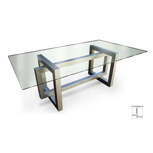 Table à manger contemporaine - THASOS - GONZALO DE SALAS - en métal / en fer / en métal laqué