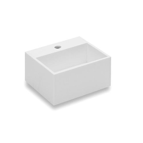 Vasque suspendue - COMPACT : 739120401 - COSMIC - en CristalPlant® / carrée / contemporaine