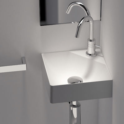 Vasque suspendue - FANCY : 747020402 - COSMIC - en pierre / d'angle / contemporaine