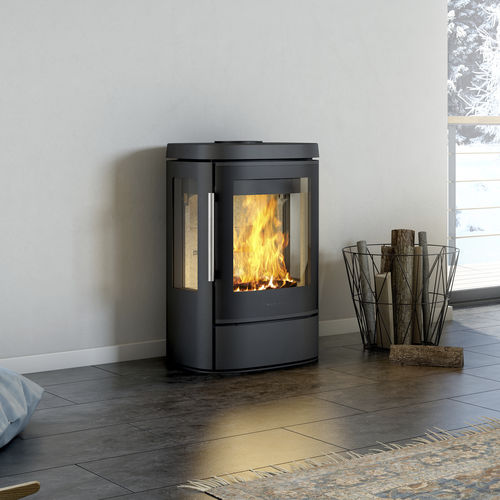 Poêle à bois - 4510 - HWAM Intelligent Heat AS - à 3 faces / contemporain / en métal