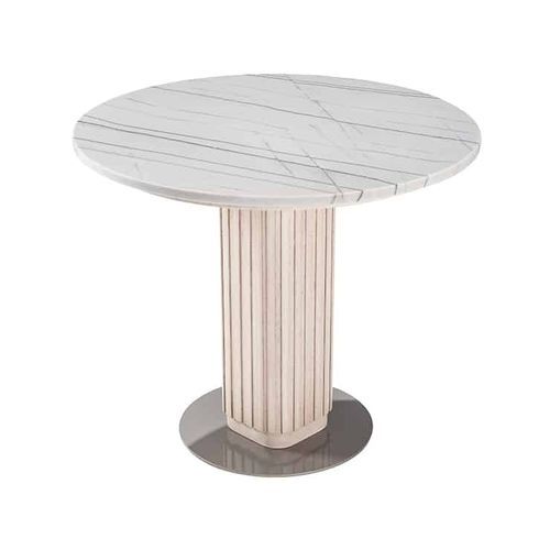 Table d'appoint contemporaine - 401 - Adriana Hoyos - en marbre / en quartzite / avec piètement en bois