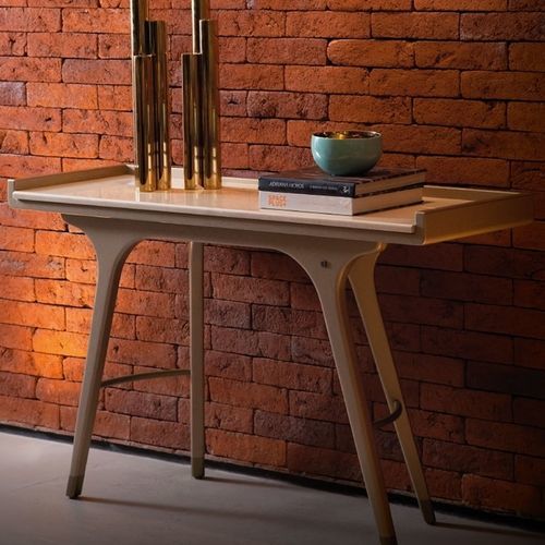 Console contemporaine - TEN 101 - Adriana Hoyos - en marbre / en quartzite / avec piètement en bois