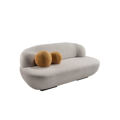 Canapé contemporain - LUA LOVESEAT 100 - Adriana Hoyos - en tissu / en cuir / avec coussin amovible