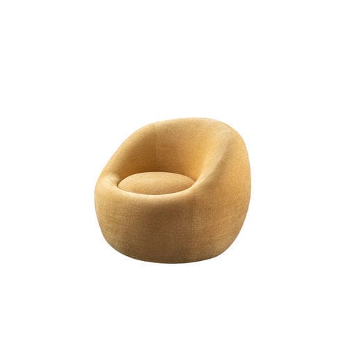 Fauteuil contemporain - LUA 111 - Adriana Hoyos - en tissu / couleur personnalisable / jaune
