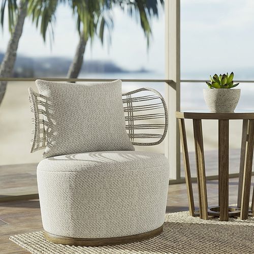 Fauteuil contemporain - RUMBA 111 - Adriana Hoyos - en tissu / avec coussin amovible / gris