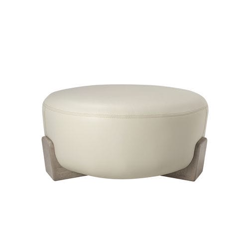 Ottoman contemporain - LUA 100 - Adriana Hoyos - en tissu / en cuir / en bois