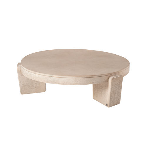 Table basse contemporaine - LUA 100 - Adriana Hoyos - en bois / avec piètement en bois / ronde