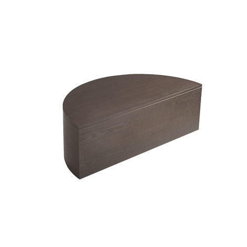 Table basse contemporaine - LUA 220 - Adriana Hoyos - en bois massif / avec piètement en bois massif / demi-lune