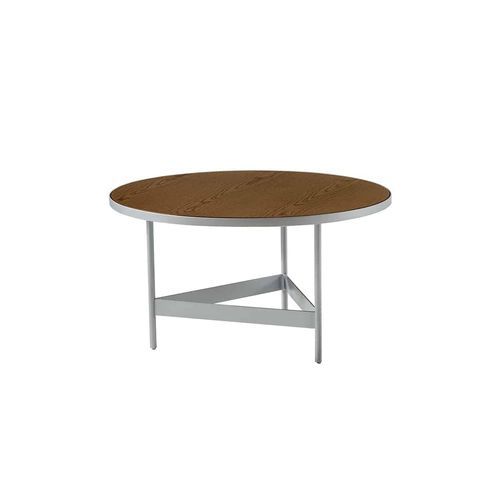 Table basse contemporaine - RUMBA 410 - Adriana Hoyos - en chêne / avec piètement en métal / ronde
