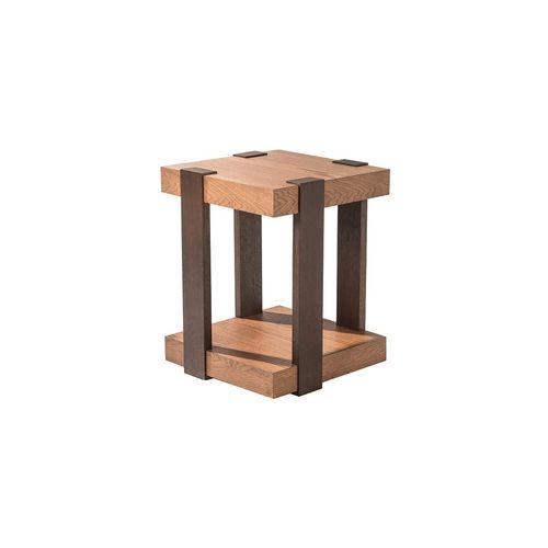 Table d'appoint contemporaine - GALAPAGOS 200 - Adriana Hoyos - en chêne / avec piètement en chêne / carrée