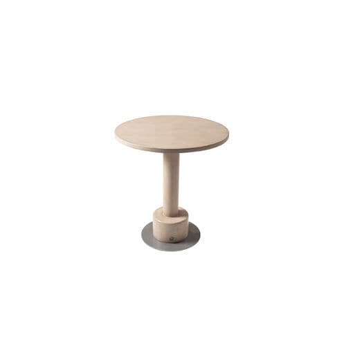 Table d'appoint contemporaine - LUA 100 - Adriana Hoyos - en bois massif / avec piètement en métal / avec piètement en bois massif