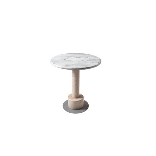Table d'appoint contemporaine - LUA 101 - Adriana Hoyos - en marbre / en quartzite / avec piètement en métal