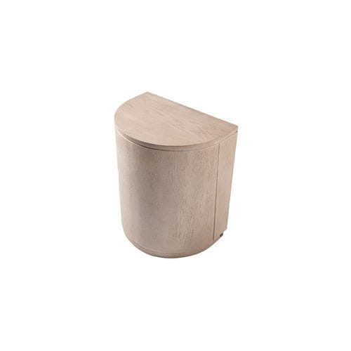 Table d'appoint contemporaine - LUA 200 - Adriana Hoyos - en bois massif / avec piètement en bois massif / demi-lune