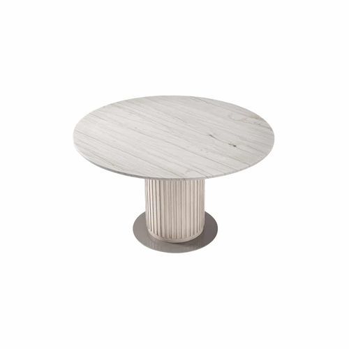 Table à manger contemporaine - GEM 301 - Adriana Hoyos - en bois / avec piètement en bois / ronde