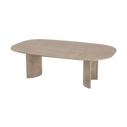 Table à manger contemporaine - LUA 100 - Adriana Hoyos - en bois massif / avec piètement en bois massif / ovale