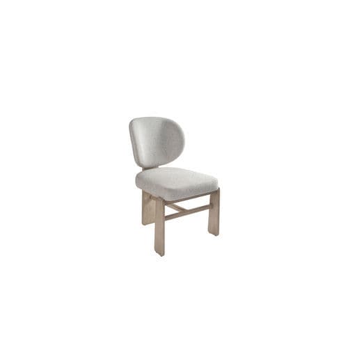 Chaise de salle à manger contemporaine - LUA S/B 100 - Adriana Hoyos - d'intérieur / en tissu / avec piètement en bois massif