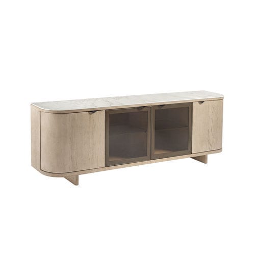 Buffet contemporain - LUA 501 - Adriana Hoyos - en bois / en verre / en pierre