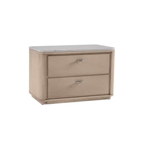 Table de chevet contemporaine - GEM 111 - Adriana Hoyos - en marbre / en quartzite / avec piètement en bois