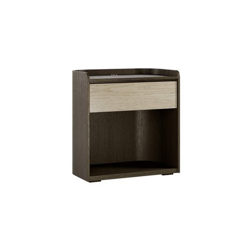 Table de chevet contemporaine - GALAPAGOS 210 - Adriana Hoyos - en bois / avec piètement en bois / rectangulaire